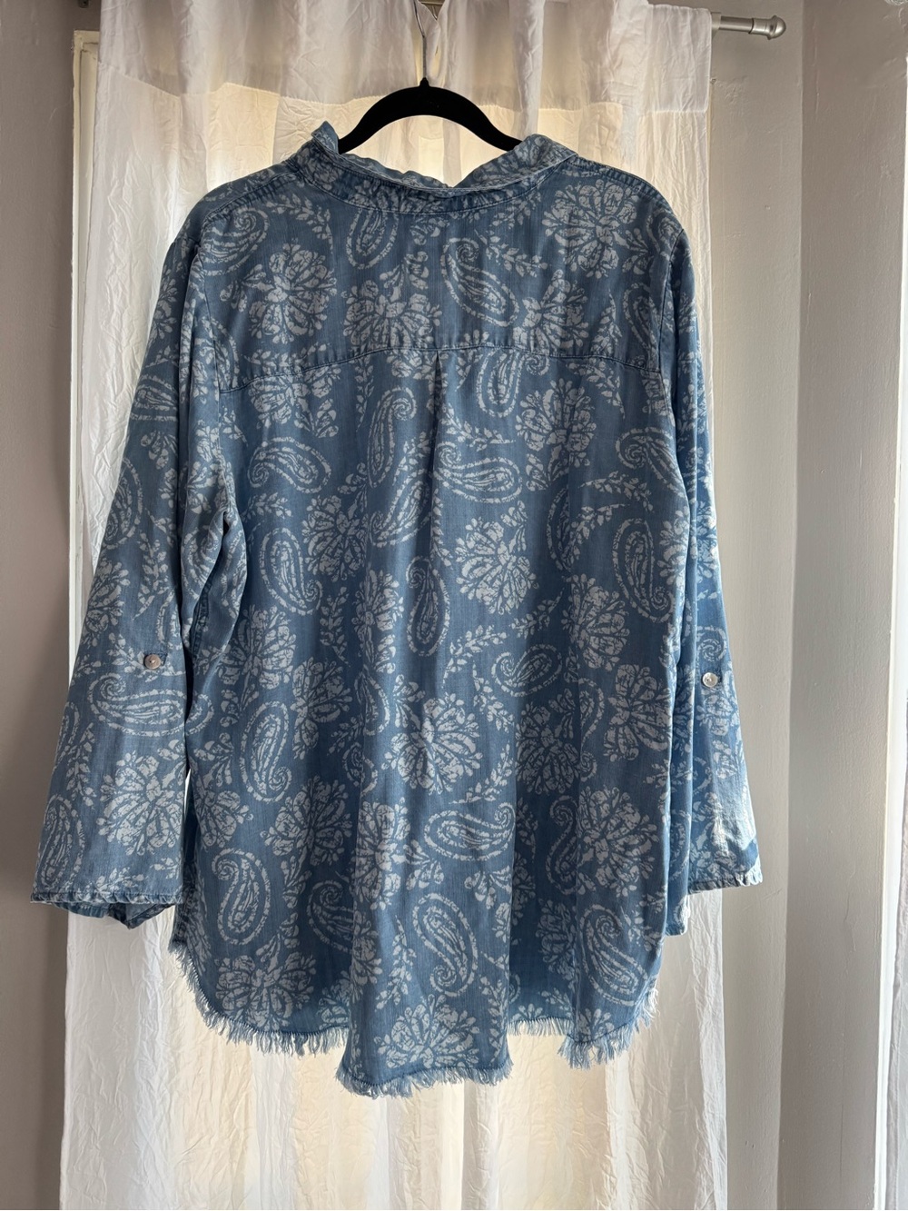 Ruby Rd. Light Blue Paisley V-Neck Tunic - Picture 3 of 3